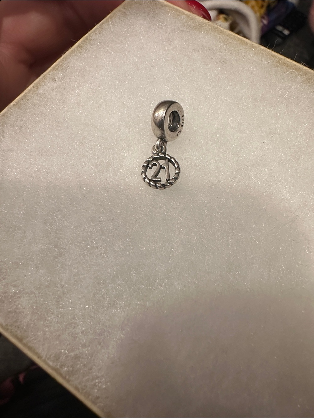 Sterling Silver '21' Dangle Charm
